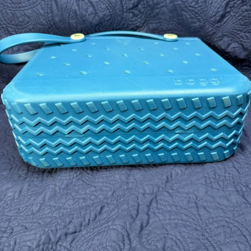 Bogg Bag Tote Blue Washable Beach Bag with Pouch